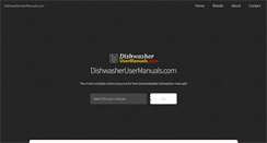 Desktop Screenshot of dishwasherusermanuals.com